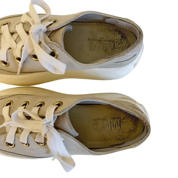 MM6 Maison Martin Margiela Gray Suede Chunky Platform Sneakers Size 39 US 9 - Picture 9 of 9